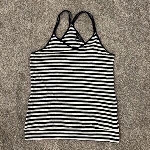 Striped navy & white top